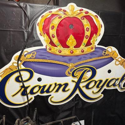 54-Nonworking Bud Ice neon light and Crown Royal beer sign