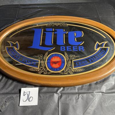 56-Lite Beer Mirrored Wall sign/Art
