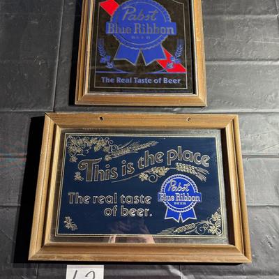 63-Mirrored Beer Bar Signs
