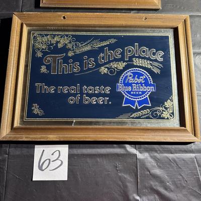 63-Mirrored Beer Bar Signs
