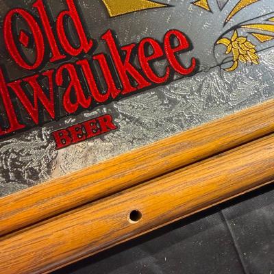 66-Mirrored old Milwaukee bar signs