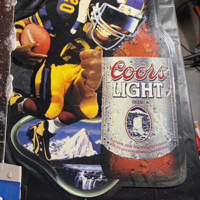 72-Metal bar signs and buckets