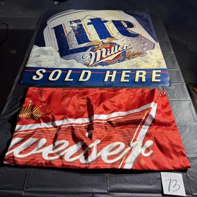 73-banner and metal sign