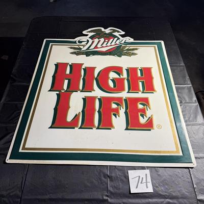 74-large Miller highlife metal sign