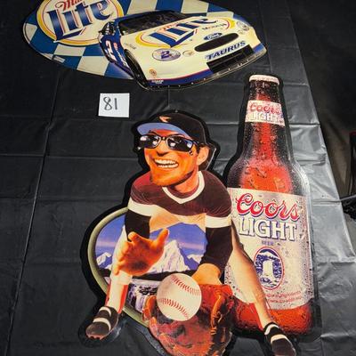81-Metal wall beer signs