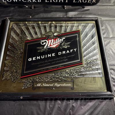 83-nonworking neon sign and mirrored bar sign