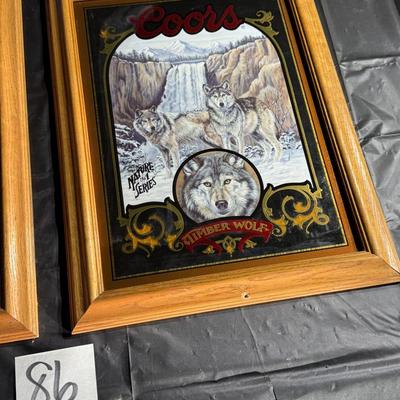 86-Framed Wildlife Beer pair