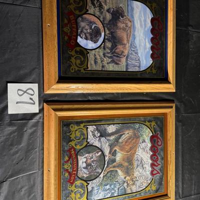 87-Framed Wildlife Beer pair