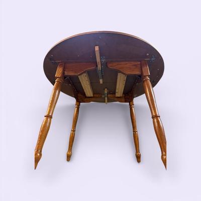 Vintage Drop Leaf Dining Table, Removable Leaf, And Six Press Back Chairs