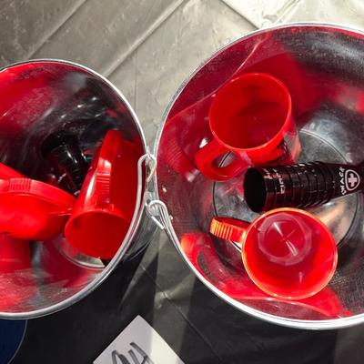 94-Metal Bud Light buckets plus extras