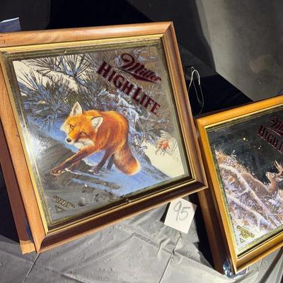 95-Miller High Life Mirrored Pics x 2