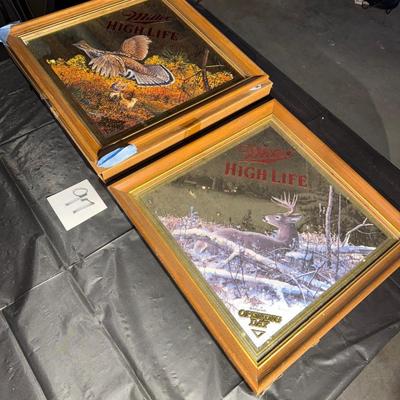 97-Miller High Life Mirrored Pair