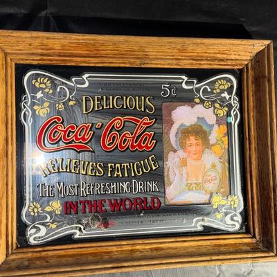 100-Schmidt Clock and CocaCola Framed Sign