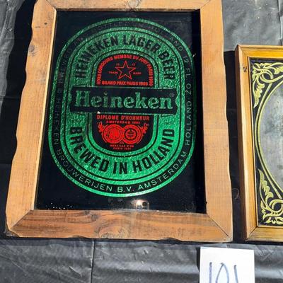 101-Framed/Mirrored Bar Signs