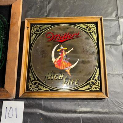 101-Framed/Mirrored Bar Signs