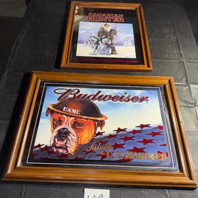 102-framed bar decor x 2