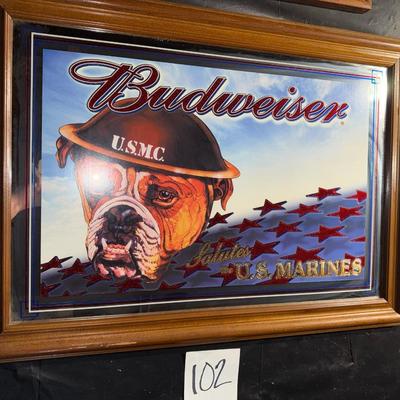 102-framed bar decor x 2