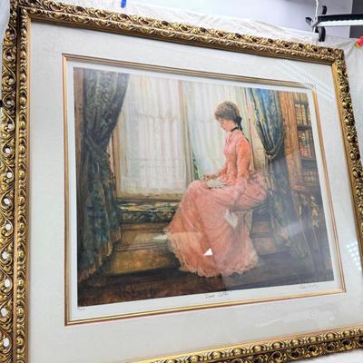 Sale Photo Thumbnail #284: 1993 Signed and numbered edition in gorgeous gold double frame. 39/450 Limited Edition Print : Lithograph
Size : 19.5x24 in  |  50x61 cm Beautifully and professionally Framed : 29x33.5 in  |  74x85 cm
Alan Maley British Artist: b. 1931-1995. Known for his