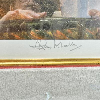 Sale Photo Thumbnail #280: 1993 Signed and numbered edition in gorgeous gold double frame. 39/450 Limited Edition Print : Lithograph
Size : 19.5x24 in  |  50x61 cm Beautifully and professionally Framed : 29x33.5 in  |  74x85 cm
Alan Maley British Artist: b. 1931-1995. Known for his