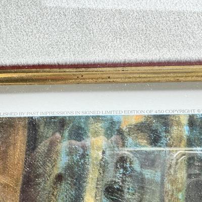 Sale Photo Thumbnail #283: 1993 Signed and numbered edition in gorgeous gold double frame. 39/450 Limited Edition Print : Lithograph
Size : 19.5x24 in  |  50x61 cm Beautifully and professionally Framed : 29x33.5 in  |  74x85 cm
Alan Maley British Artist: b. 1931-1995. Known for his