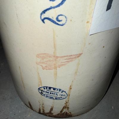 115-2 gallon Red Wing crock and Red Wing beater jar