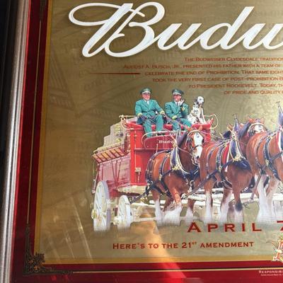 122-Budweiser Clydesdales Framed