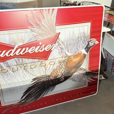 125-Large Budweiser Pheasant Metal Sign