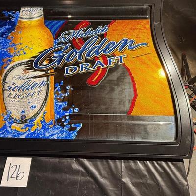 126-Michelob Golden Draft - curvy frame