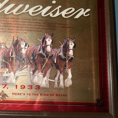 127-Budweiser Clydesdales-Framed x 1