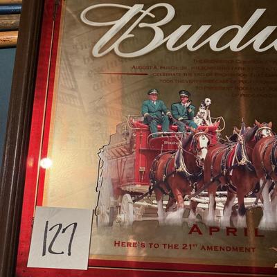 127-Budweiser Clydesdales-Framed x 1