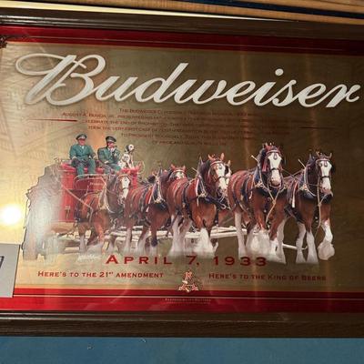 127-Budweiser Clydesdales-Framed x 1