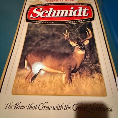 128-Miller Lite Hood sign and Schmidt Metal Bar sign