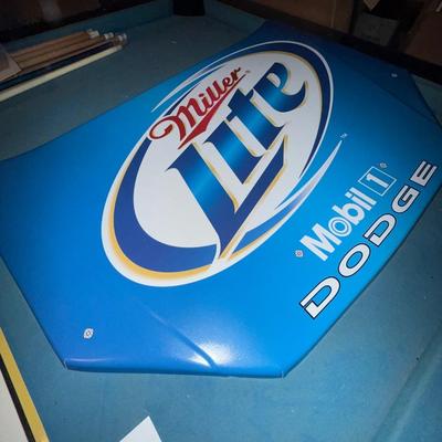 128-Miller Lite Hood sign and Schmidt Metal Bar sign