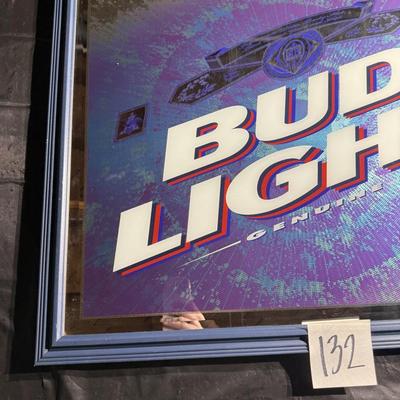 132-Bud Light-Framed and mirrored