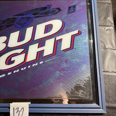 132-Bud Light-Framed and mirrored