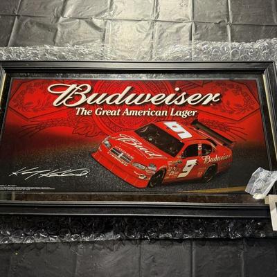 134-Budweiser-Framed and Mirrored