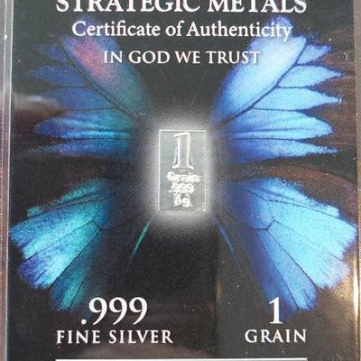 Benchmark one grain pure silver