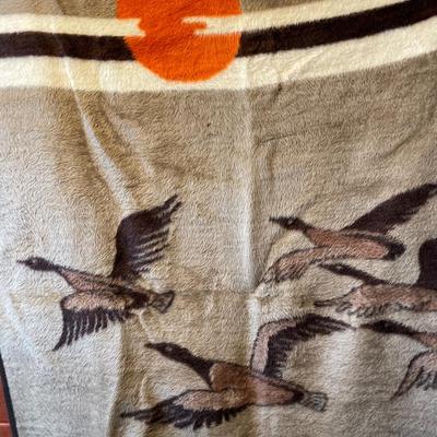 Biederlach ducks sunrise fleece blanket