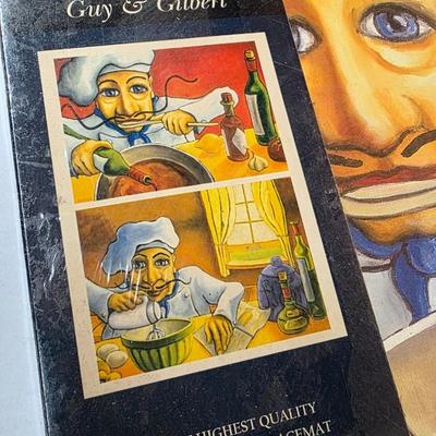 Will Rafuse Chef Art Placemats Set of 2 Cork Backed Gifts of Art New