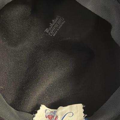 Acrylic and Wool Scarf, Blue Scarf and Black Ladies Hat