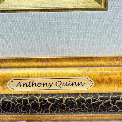 Sale Photo Thumbnail #294: Anthony Quinn Triptych Zorba Self Portrait 27 X 15 X 3 professionally framed .