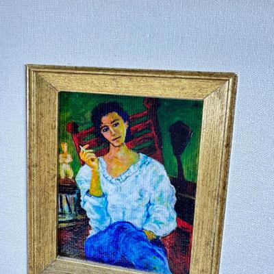 Sale Photo Thumbnail #293: Anthony Quinn Triptych Zorba Self Portrait 27 X 15 X 3 professionally framed .