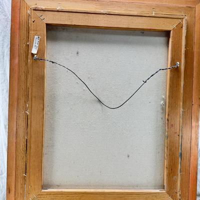 Sale Photo Thumbnail #304: 20X24X2 The painting is a reproduction of Maxfield Parrish's famous 1929 work, Ecstasy. The original painting, known for its luminous colors and ethereal quality, is held in a private collection. 
Ecstasy depicts a woman in contemplation on a cliffside, w