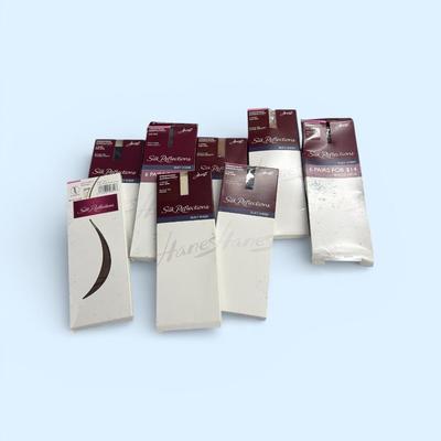 Vintage Hanes Silk Reflections Knee High Stockings/Hose