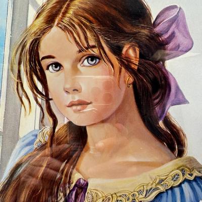 Sale Photo Thumbnail #312: Large framed he image is a limited edition lithograph titled Seascapes by the late artist Patti Bannister. The print is signed and numbered, with an edition size of 485.  It was created in 1990 and measures 21" x 17". Framed size is  20 X 24X2 No shipping