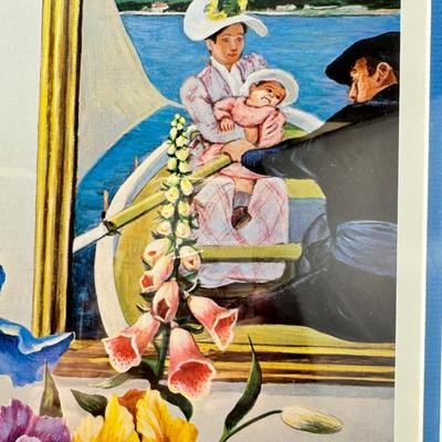 Sale Photo Thumbnail #311: Large framed he image is a limited edition lithograph titled Seascapes by the late artist Patti Bannister. The print is signed and numbered, with an edition size of 485.  It was created in 1990 and measures 21" x 17". Framed size is  20 X 24X2 No shipping