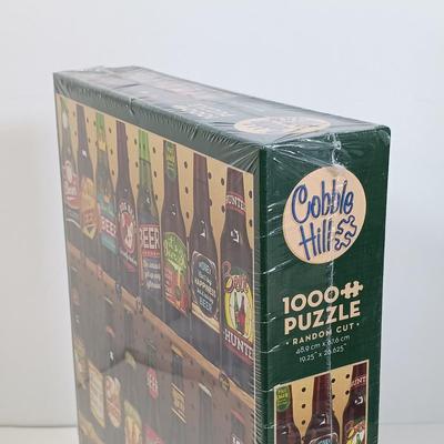 LOT 126: 18-Piece Shot Glass Display Case with NIP Wine Glass, Puzzle & Drink Cozy