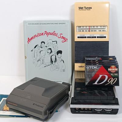 LOT 131: Polaroid Spectra System Camera, Hitachi TRQ-290 Cassette Recorder, NIP Cassettes & More