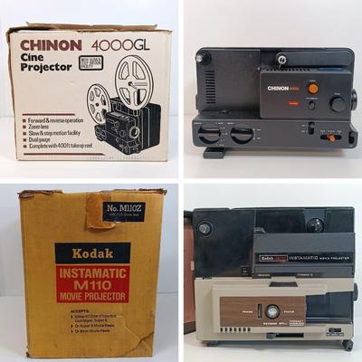 LOT 132: Kodak Instamatic M110 Movie Projector & Chino 4000GL Cine Projector