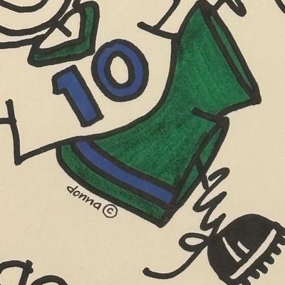 LOT 136: Framed 12" x12" Sport Themed Art Prints